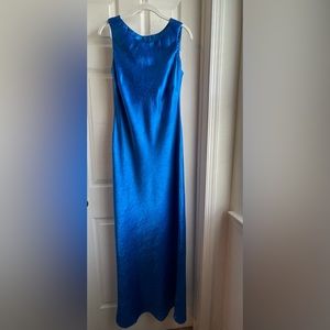 MONSOON London maxi length bright blue dress. Size 8. Flattering!